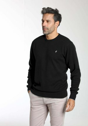 COL ROND  EN MILANO - Pullover - noir