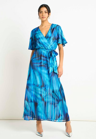 gini london green floral print maxi dress Maxi Mesh Dress In Green