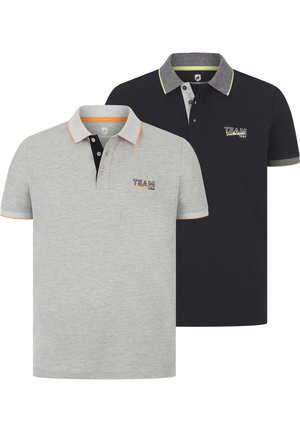 DOPPELPACK HARALDFRED - Polo shirt - silbergrau schwarz