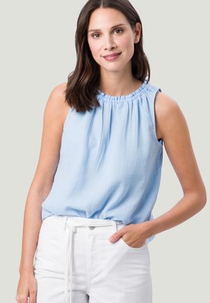 MIT RUNDHALSAUSSCHNITT - Blouse - blue bell