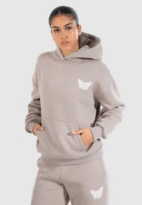 Smilodox NALA BACK PRINT HOODIE - Sweat à capuche - hellbraun