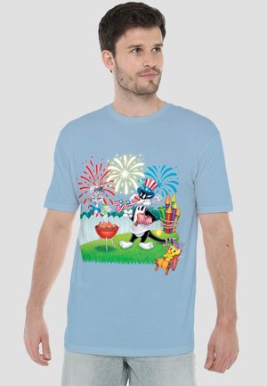 Cotton Soul, LOONEY TUNES FOURTH OF JULY CELEBRATION - Print T-shirt - light blue