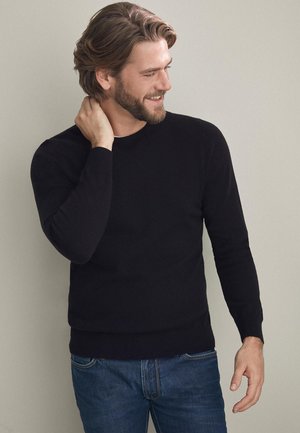 ROUND-NECK - Strickpullover - black