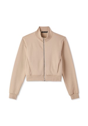 Felpa con zip - avorio