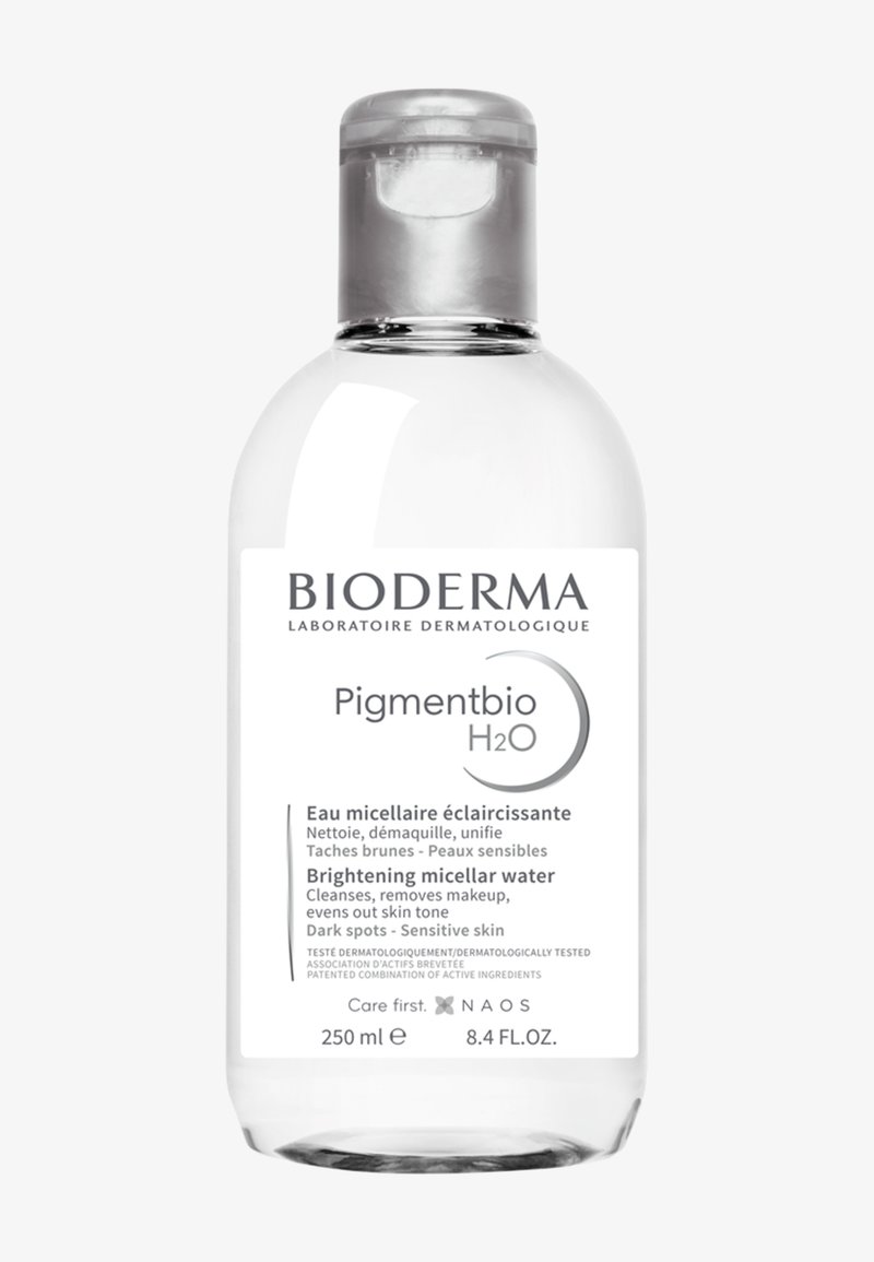 Bioderma Pigmentbio H2O aufhellendes Mizellenwasser Flasche, 250 ml, zur Reinigung und zum Ausgleich des Hauttons bei empfindlicher Haut mit dunklen Flecken.