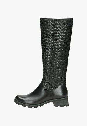 Kozačky na platformě - black nappa