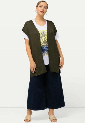 TEXTURED PALM TREE - Gilet - forest green