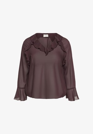 Kaffe Curve, KCESTHA FRILL - Blouse - fudge