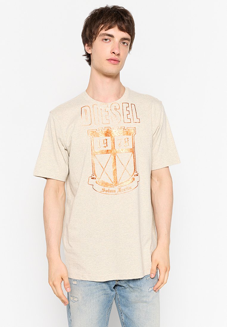 Diesel T-shirt print beige
