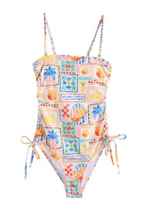 Friends Like These, REGULAR FIT - POSTCARD PRINT BANDEAU SWIMSUIT  . - Traje de baño - yellow