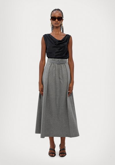 Emporio Armani GONNA - Maxi szoknya - light grey melange