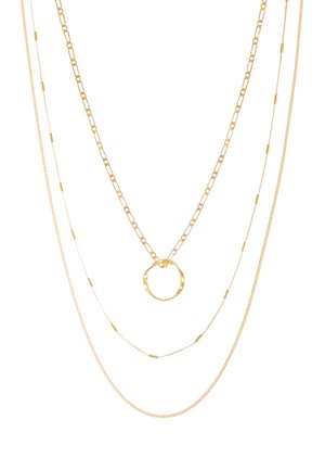 Orelia OPEN CIRCLE CHAIN 3 PACK - Kaulakoru - pale gold-coloured