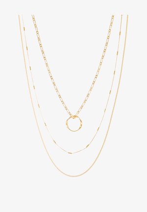 Orelia OPEN CIRCLE CHAIN 3 PACK - Nyaklánc - pale gold-coloured