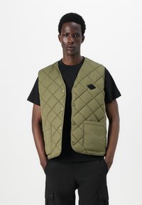 Replay QUILTED PUFFER VEST - Liivi - mud green