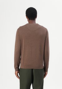 TOM TAILOR BASIC CREWNECK - Pullover - dark taupe melange