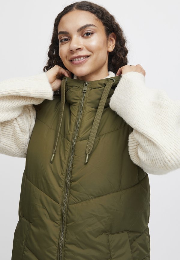 BYBomina - Waistcoat - dark olive4