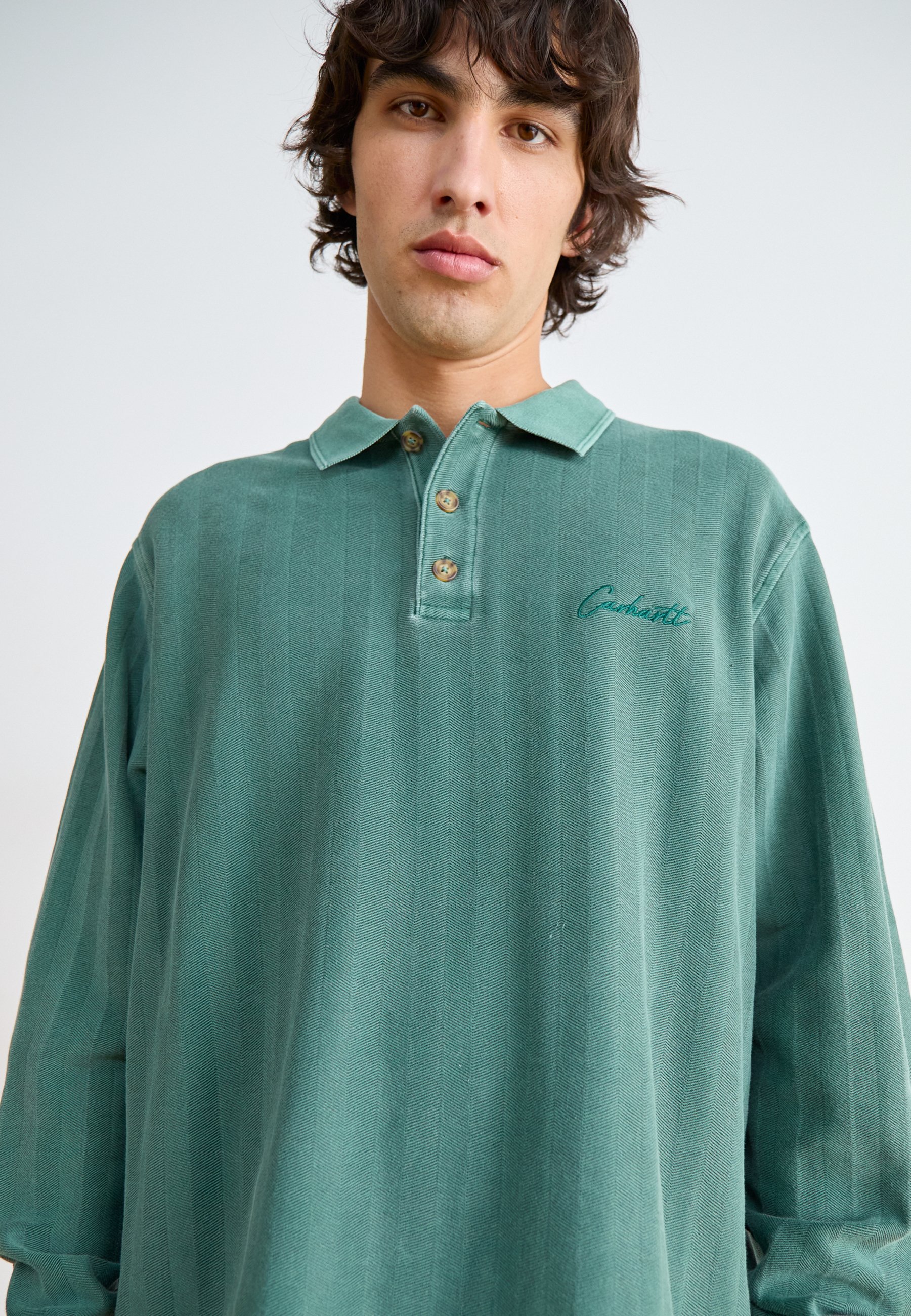 Carhartt WIP MORRISON RUGBY - Polo shirt - conifer/green - Zalando