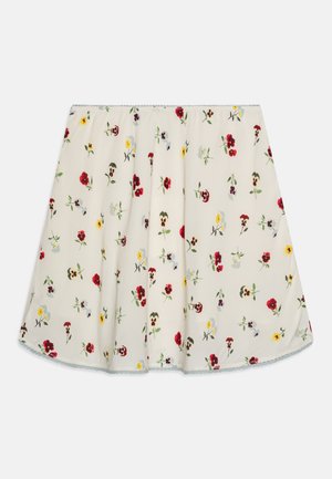 FLORAL MINI SKIRT - A-line skirt - ivory