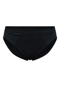 Sort bomuldsunderbukser med en glat tekstur, der har en lav talje og diskrete sidelister. Sømløse kanter for komfort og en strømlinet pasform.