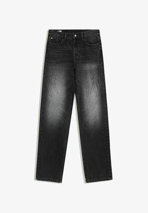 Bershka, WASHED WITH EMBOSSED DETAIL - JEANS - Jean droit - black