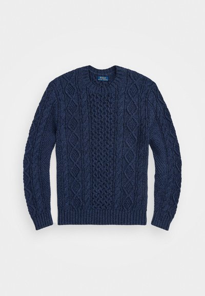 Polo Ralph Lauren THE ICONIC FISHERMAN'S JUMPER - Pulover - navy combo