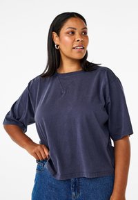 Zizzi BOXY - T-shirts basic - navy washed