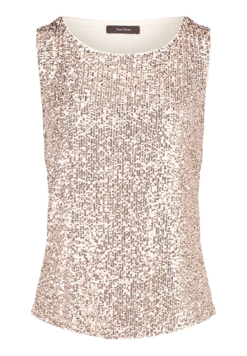 Compo de Noël Doré et Beige pailleté D 19 cm - Feeric Christmas
