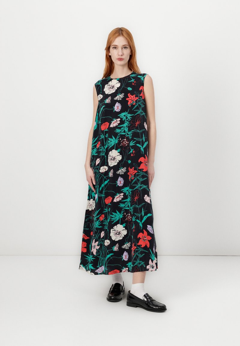 Marimekko MIGOT PERENNA - Maksimekko - black/turquoise/pink
