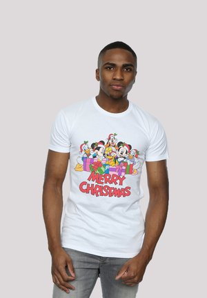 DISNEY MICKY MAUS MERRY CHRISTMAS PREMIUM FILM MOVIE TV COMIC  - T-shirts med print - white