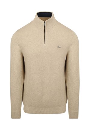 HALF ZIP STRUCTURE - Jumper - beige