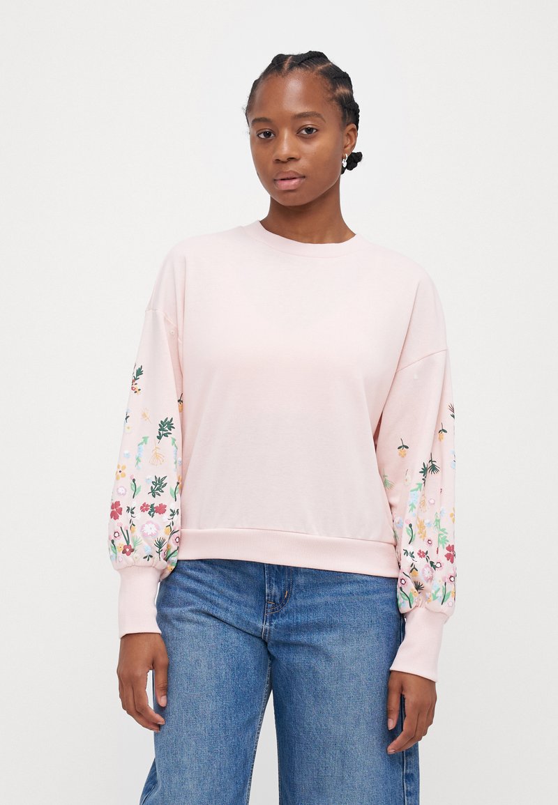 ONLY Petite ONLBROOKE O NECK FLOWER - Ikdienas džemperis - potpourri
