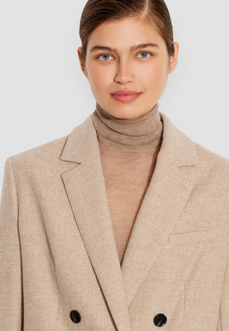 Damen Parkas | 12storeez ZWEIREIHER MIT KLAPPEN Kurzmantel beige/beige-meliert - TS83980 Damen Parkas | 12storeez ZWEIREIHER MIT KLAPPEN Kurzmantel beige/beige-meliert - TS83980