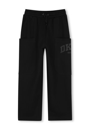 DKNY PANTALON LARGE - Pantalon cargo - black