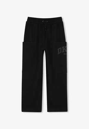 DKNY PANTALON LARGE - Pantalon cargo - black