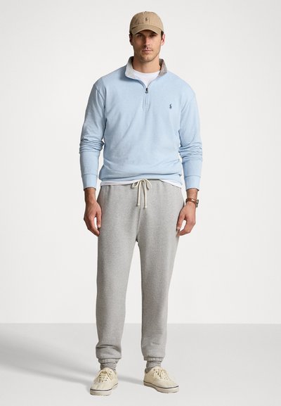 Polo Ralph Lauren Big & Tall LUXURY JERSEY QUARTER ZIP PULLOVER - Ilgarankovis viršutinės dalies drabužis - office blue heather