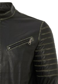 Felix Hardy Leren jas - black green