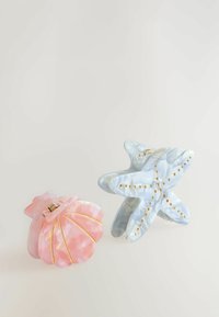SHELL AND STARFISH CLAW CLIPS 2 PACK - Plaukų formavimo priemonė - pink blue