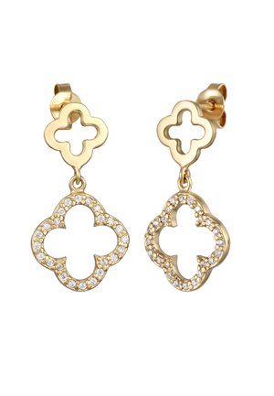 SPARKLING CLOVER - Ohrringe - gold-coloured