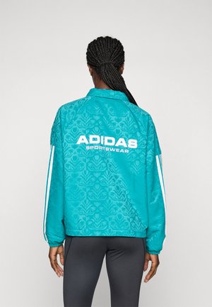 TIRO - Lauko striukė - pure teal/white