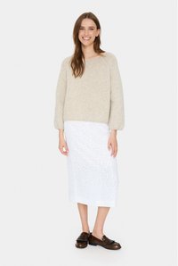 Saint Tropez GAINESZ WOOL - Svetrík - gray morn melange