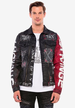 MIT NIETEN - Denim jacket - black