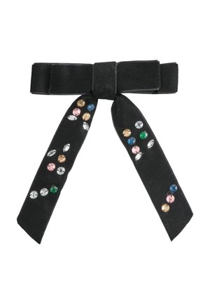 BOW CLIP WITH GEMS  - Hair Styling Accessory - black
