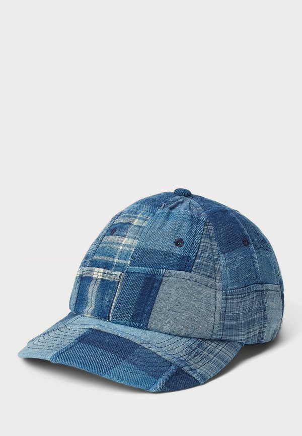 INDIGO PATCHWORK BALL CAP - Cap - indigo - Main Image
