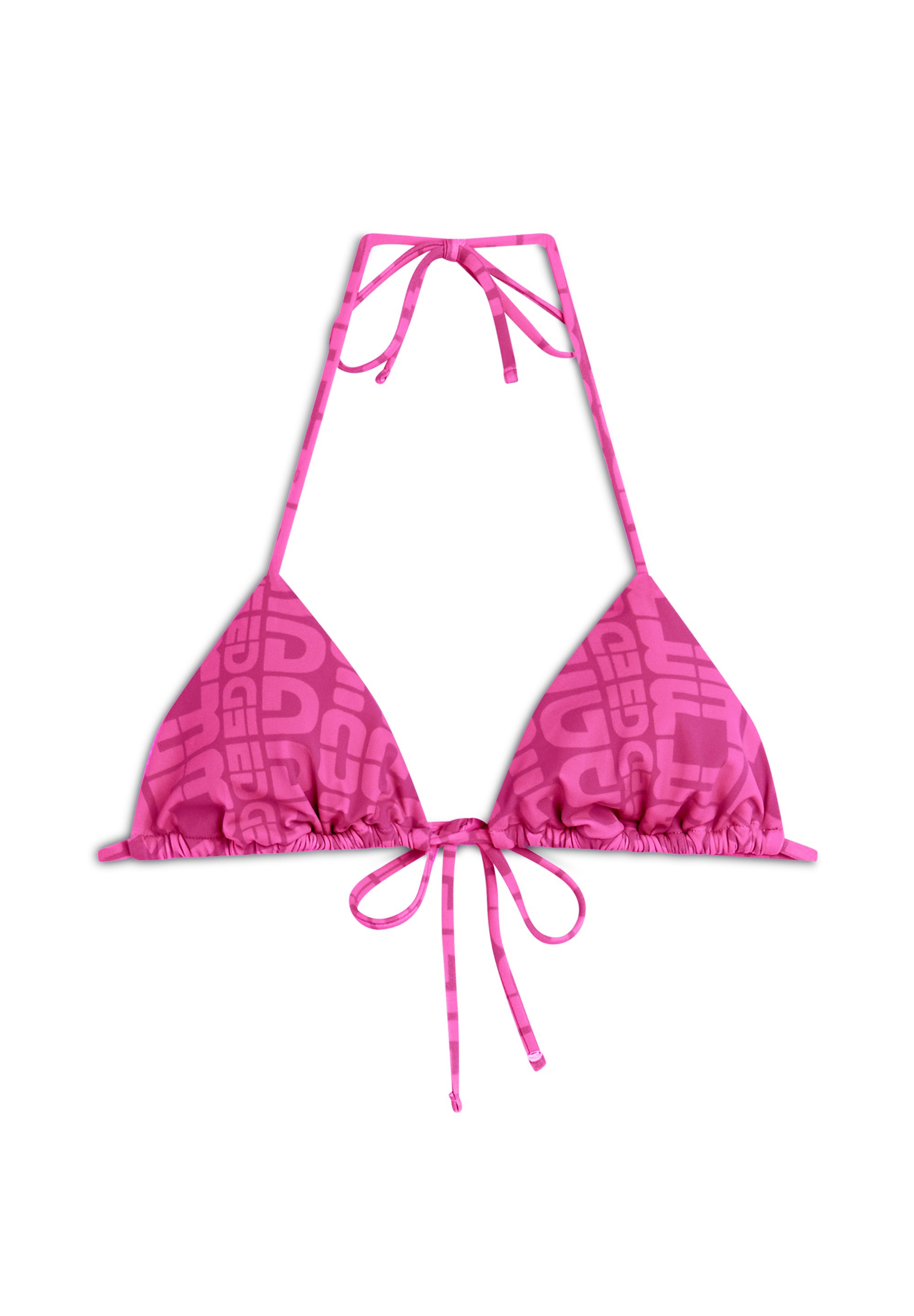 Freddy A TRIANGOLO CON LOGO ALL OVER Bikini pezzo sopra fuxia