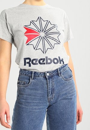 T-shirt imprimé - mottled light grey