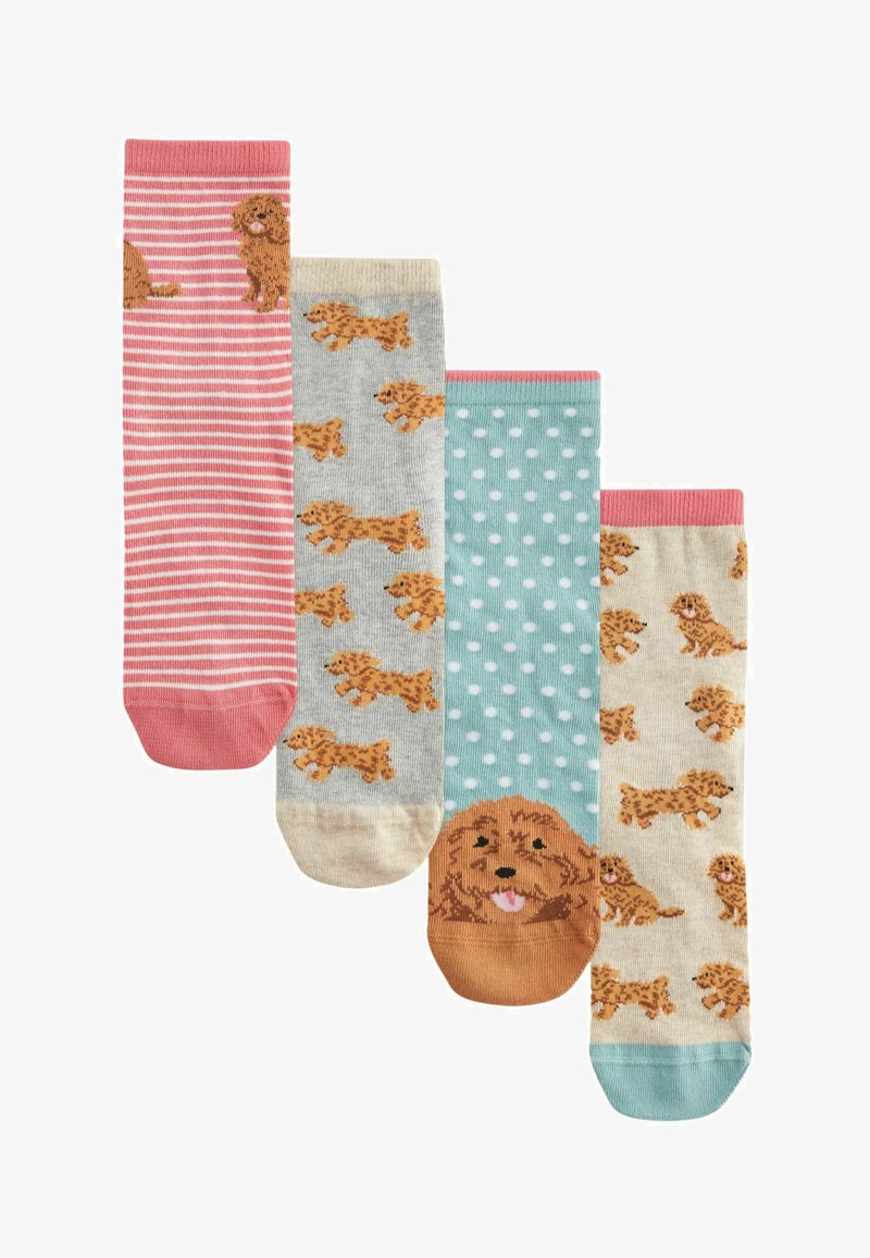 Cockapoo Charlie Next CHARLIE THE COCKAPOO 4 PACK - REGULAR FIT - Ponožky - pink blue ...