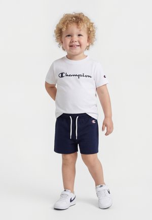 Champion ICONS CONTRAST TODDLER WITH BIG LOGO SET - Tracksuit bottoms - white