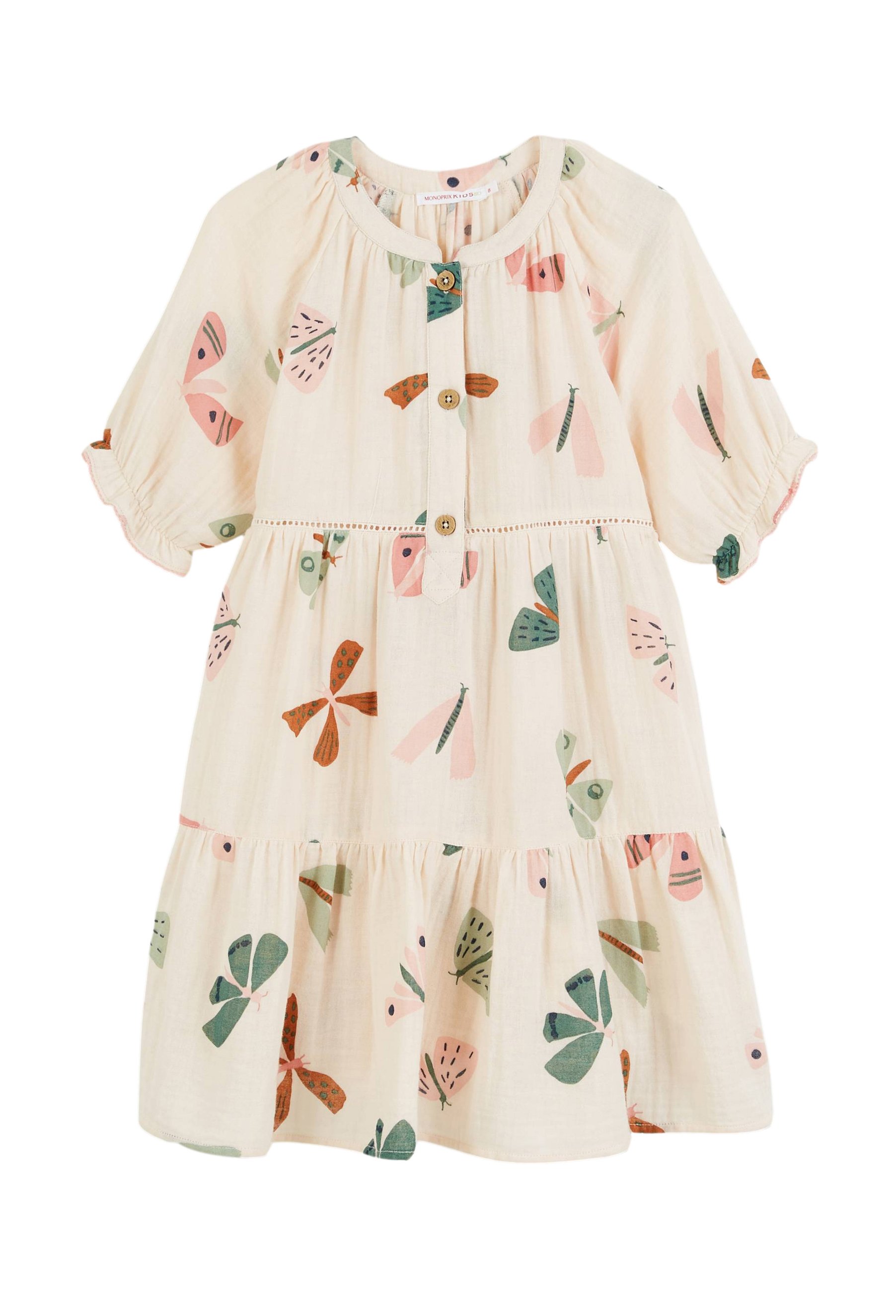 Monoprix Robe chemise amaretti/beige