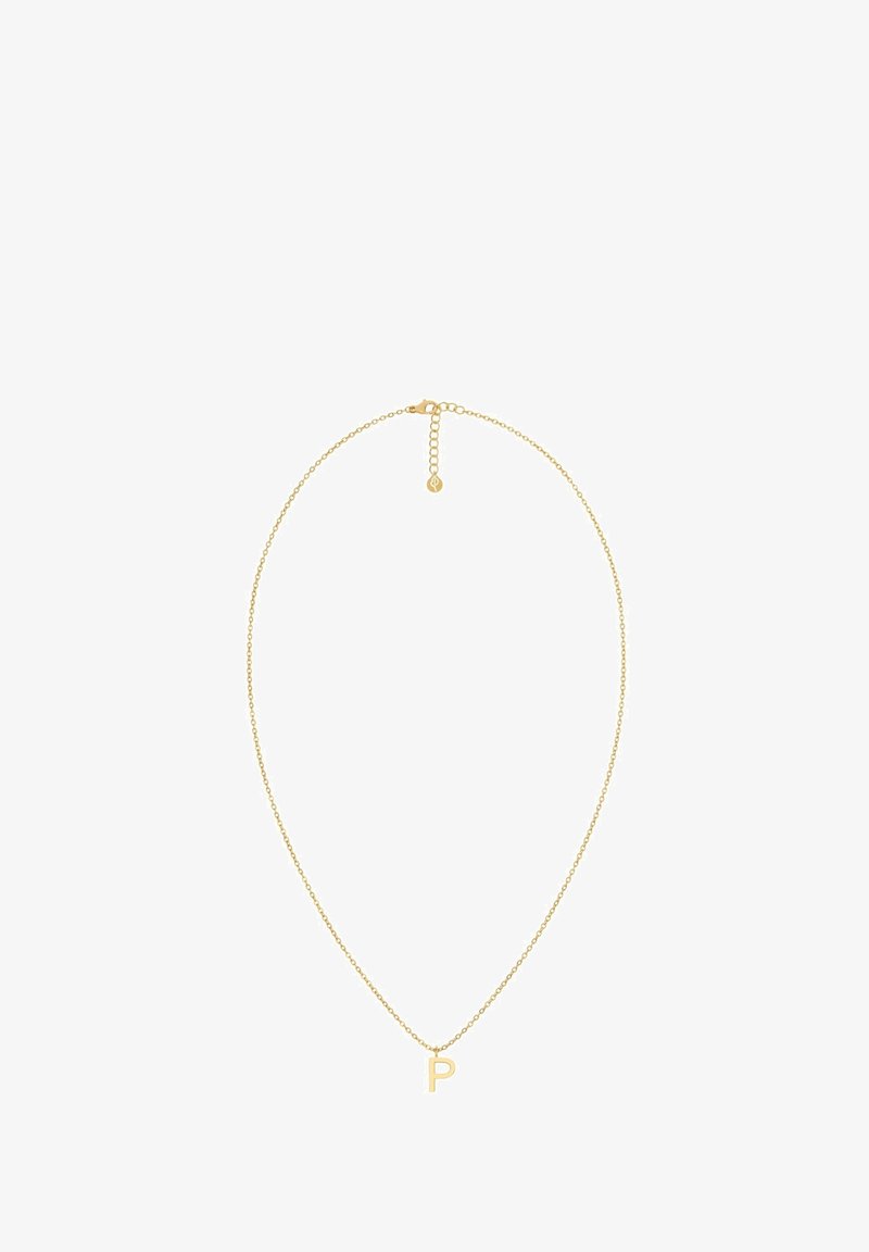 Zelta krāsas kaklarota ar plānu ķēdīti, kurai ir burta "P" piekariņš. Vienkāršs dizains ar regulējamu garumu un aizdari.