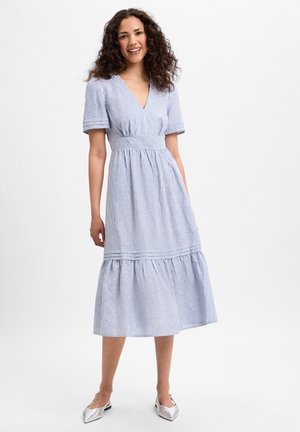 Day dress - marine weiß